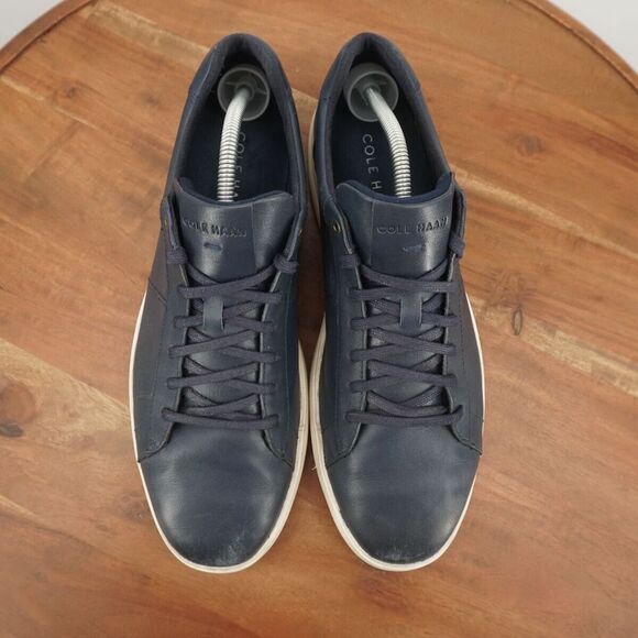 Cole Haan Mens Reagan Grand Sneakers Shoes Blue Leather Lace Up Size 11M - Picture 7 of 11